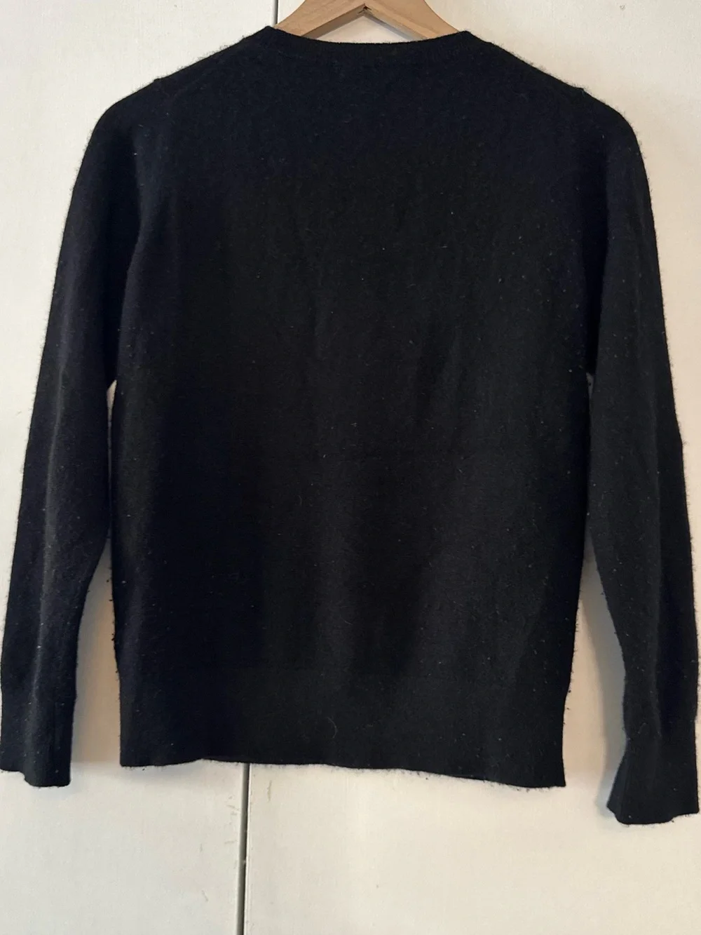 Quince Mongolian Cashmere Crewneck Sweater XS Black